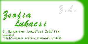 zsofia lukacsi business card